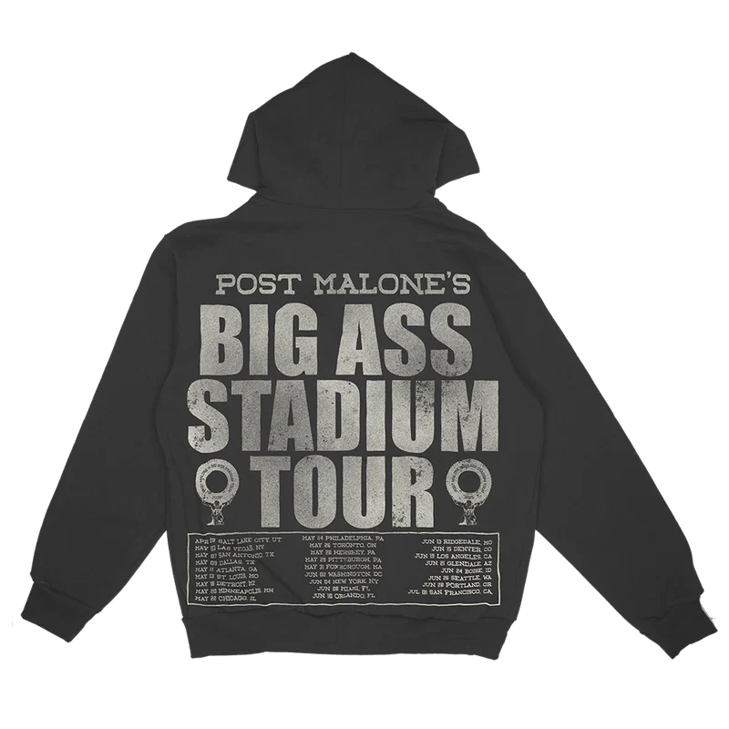 Big Ass Stadium Tour Zip Hoodie Post Malone Official Shop