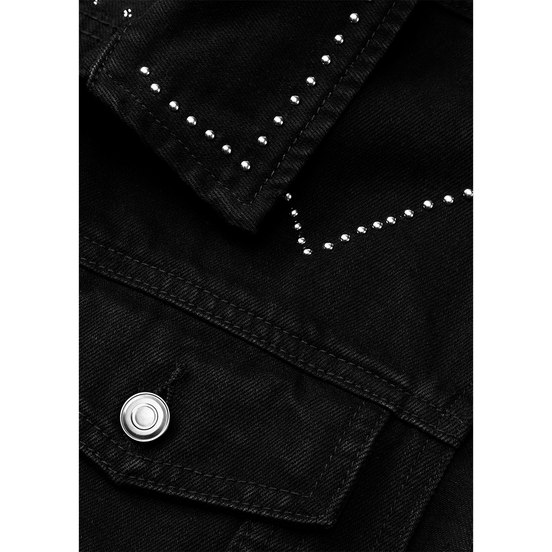 post malone x h-d studded horsepower slim fit denim vest